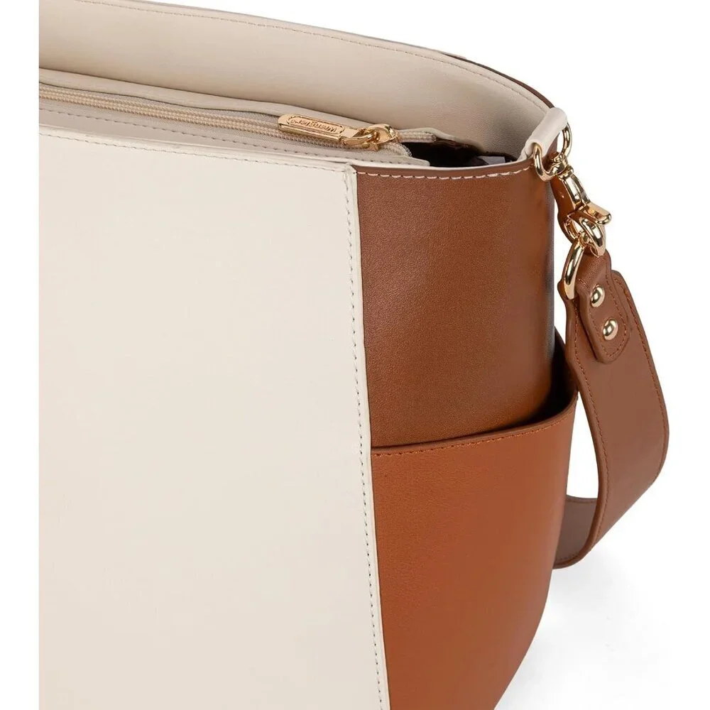 Vegan Leather Crossbody Bag Women Large Guitar Strap Zipper Pouch - Picture 4 of 6